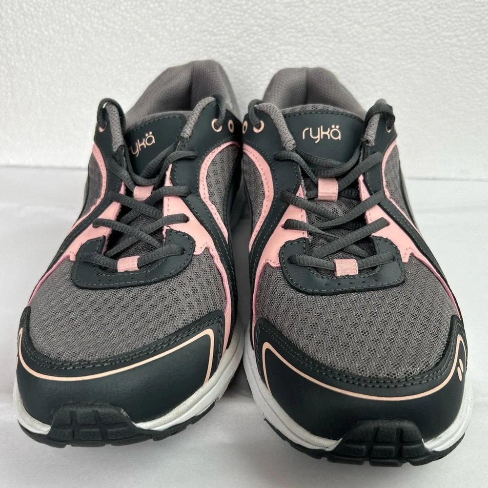 NWOB Ryka Women's Sky Walk Walking Gray and Pink Athletic Sneakers‎ - Size 10